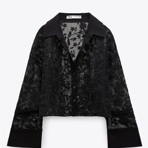Sheer lace blouse